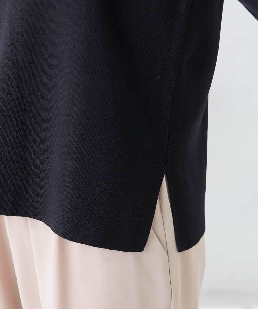 K2FFD19049 a.v.v(アー・ヴェ・ヴェ) 編地切替えスプリングニット ピンク