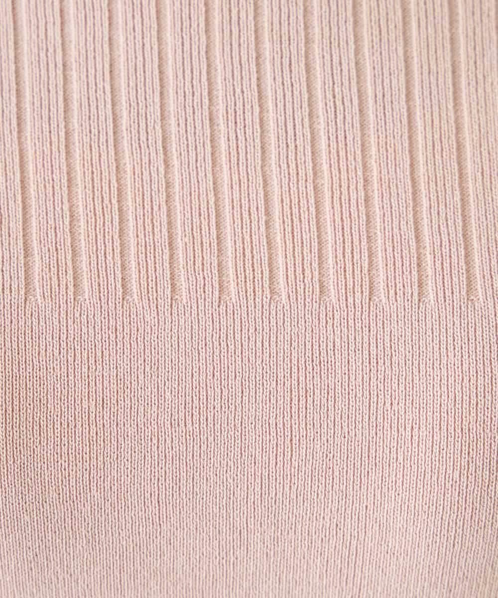 K2FFD19049 a.v.v(アー・ヴェ・ヴェ) 編地切替えスプリングニット ピンク