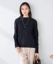 K2FFD19049 a.v.v(アー・ヴェ・ヴェ) 編地切替えスプリングニット ブラック