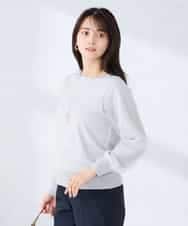 K2FFD22049 a.v.v(アー・ヴェ・ヴェ) チュール袖ニット ライトグレー