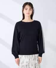 K2FFD22049 a.v.v(アー・ヴェ・ヴェ) チュール袖ニット ライトグレー