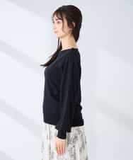 K2FFD22049 a.v.v(アー・ヴェ・ヴェ) チュール袖ニット ライトグレー