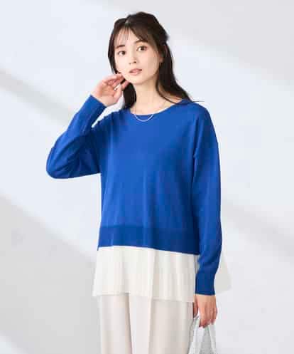 K2FFD23049  プリーツペプラムニット