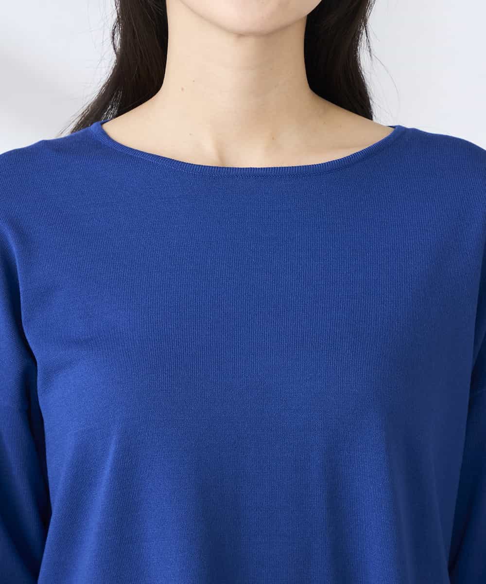 K2FFD23049 a.v.v(アー・ヴェ・ヴェ) プリーツペプラムニット ブルー