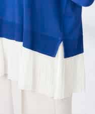 K2FFD23049 a.v.v(アー・ヴェ・ヴェ) プリーツペプラムニット ブルー