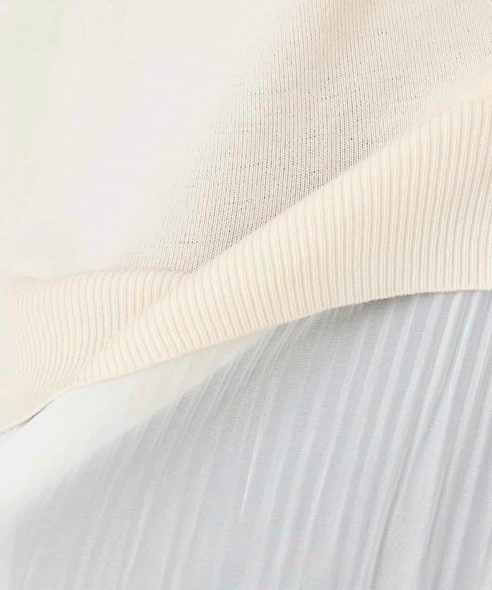 K2FFD23049 a.v.v(アー・ヴェ・ヴェ) プリーツペプラムニット ブルー