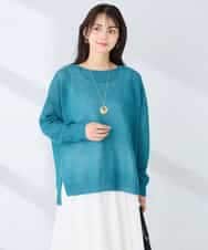 K2FFD24044 a.v.v(アー・ヴェ・ヴェ) ペーパーライクヤーンニット グリーン