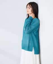 K2FFD24044 a.v.v(アー・ヴェ・ヴェ) ペーパーライクヤーンニット グリーン