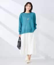 K2FFD24044 a.v.v(アー・ヴェ・ヴェ) ペーパーライクヤーンニット グリーン