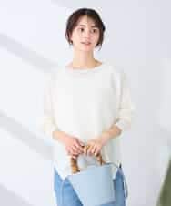 K2FFD24044 a.v.v(アー・ヴェ・ヴェ) ペーパーライクヤーンニット グリーン