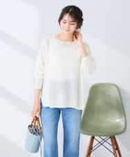 K2FFD24044 a.v.v(アー・ヴェ・ヴェ) ペーパーライクヤーンニット グリーン