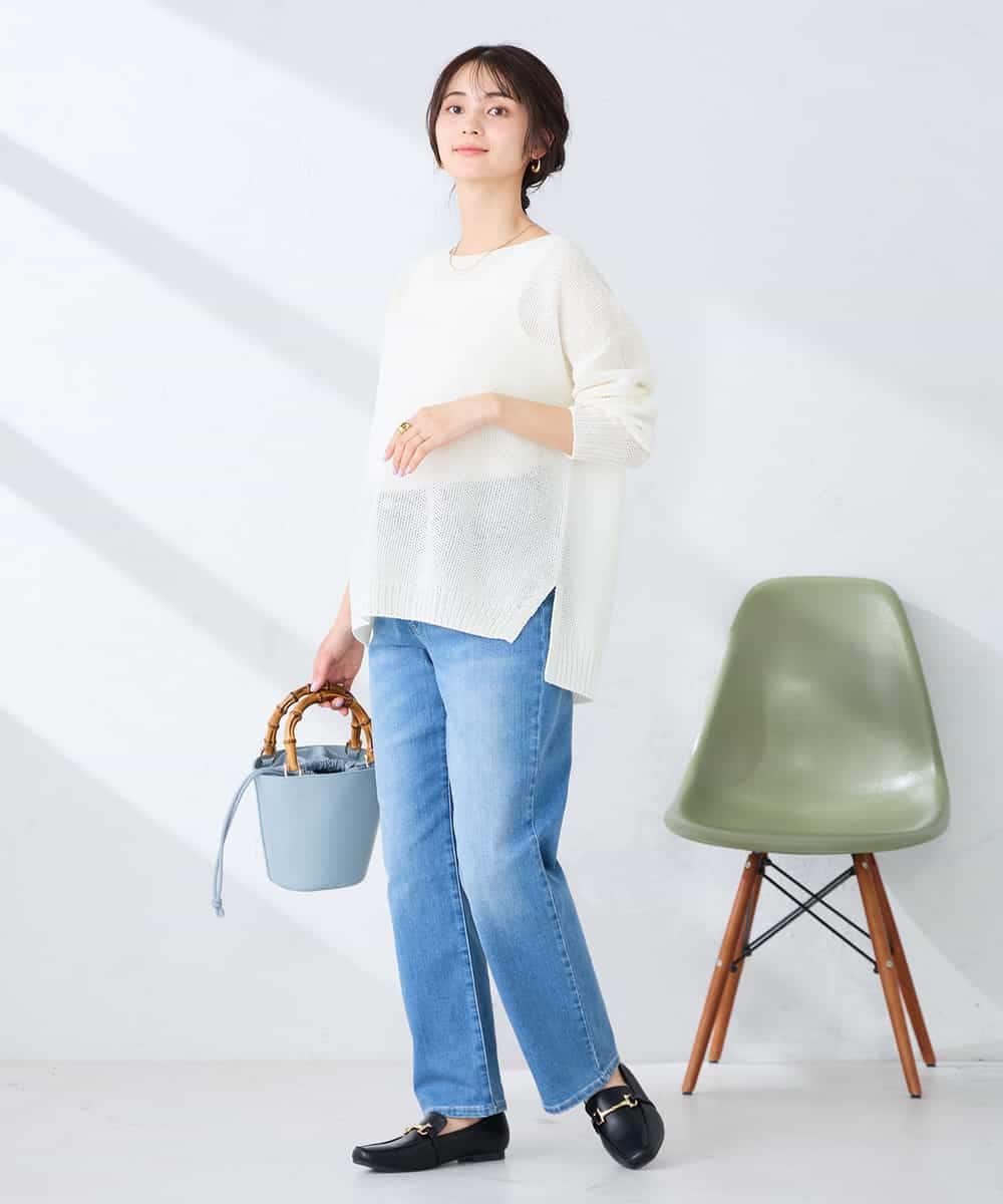 K2FFD24044 a.v.v(アー・ヴェ・ヴェ) ペーパーライクヤーンニット グリーン