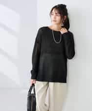 K2FFD24044 a.v.v(アー・ヴェ・ヴェ) ペーパーライクヤーンニット グリーン