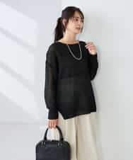 K2FFD24044 a.v.v(アー・ヴェ・ヴェ) ペーパーライクヤーンニット グリーン