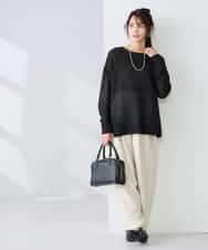 K2FFD24044 a.v.v(アー・ヴェ・ヴェ) ペーパーライクヤーンニット グリーン