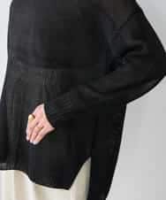 K2FFD24044 a.v.v(アー・ヴェ・ヴェ) ペーパーライクヤーンニット グリーン