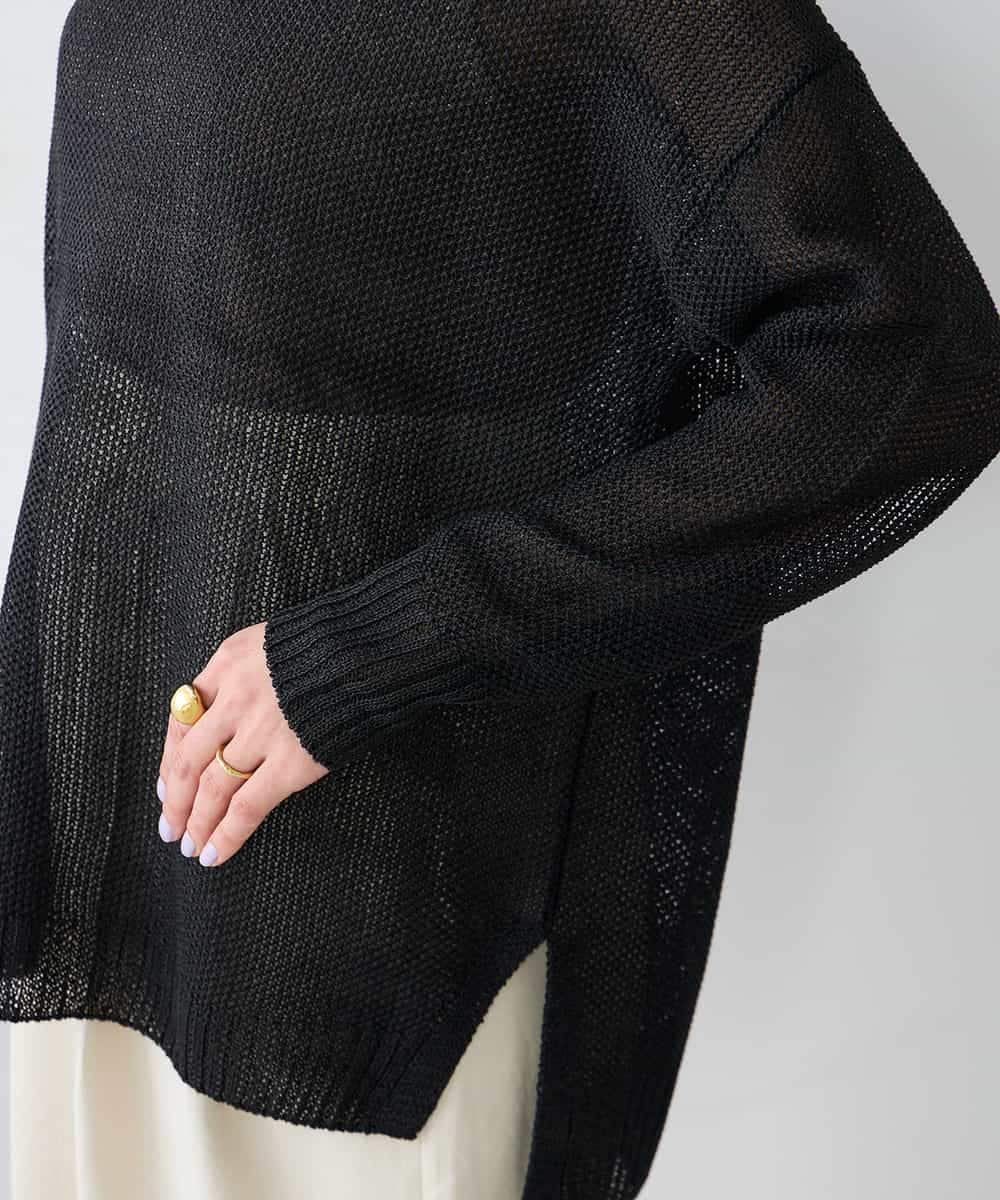 K2FFD24044 a.v.v(アー・ヴェ・ヴェ) ペーパーライクヤーンニット グリーン