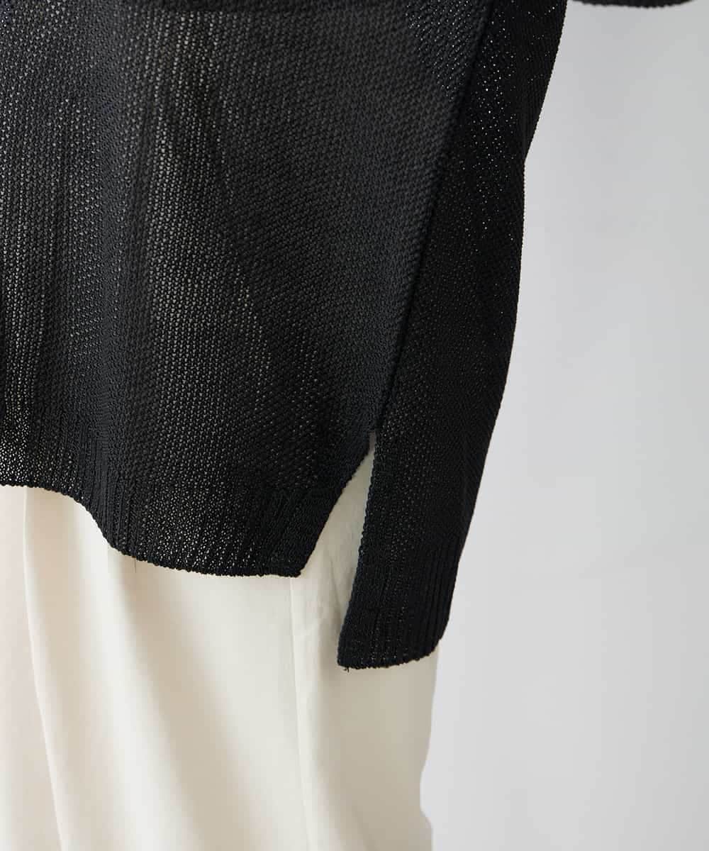 K2FFD24044 a.v.v(アー・ヴェ・ヴェ) ペーパーライクヤーンニット グリーン