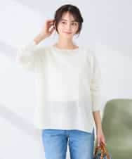 K2FFD24044 a.v.v(アー・ヴェ・ヴェ) ペーパーライクヤーンニット アイボリー