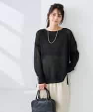 K2FFD24044 a.v.v(アー・ヴェ・ヴェ) ペーパーライクヤーンニット ブラック