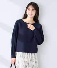 K2FFD37049 a.v.v(アー・ヴェ・ヴェ) バックパールニット コーラルオレンジ