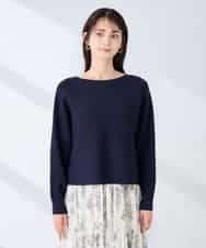 K2FFD37049 a.v.v(アー・ヴェ・ヴェ) バックパールニット コーラルオレンジ