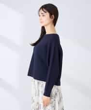 K2FFD37049 a.v.v(アー・ヴェ・ヴェ) バックパールニット コーラルオレンジ