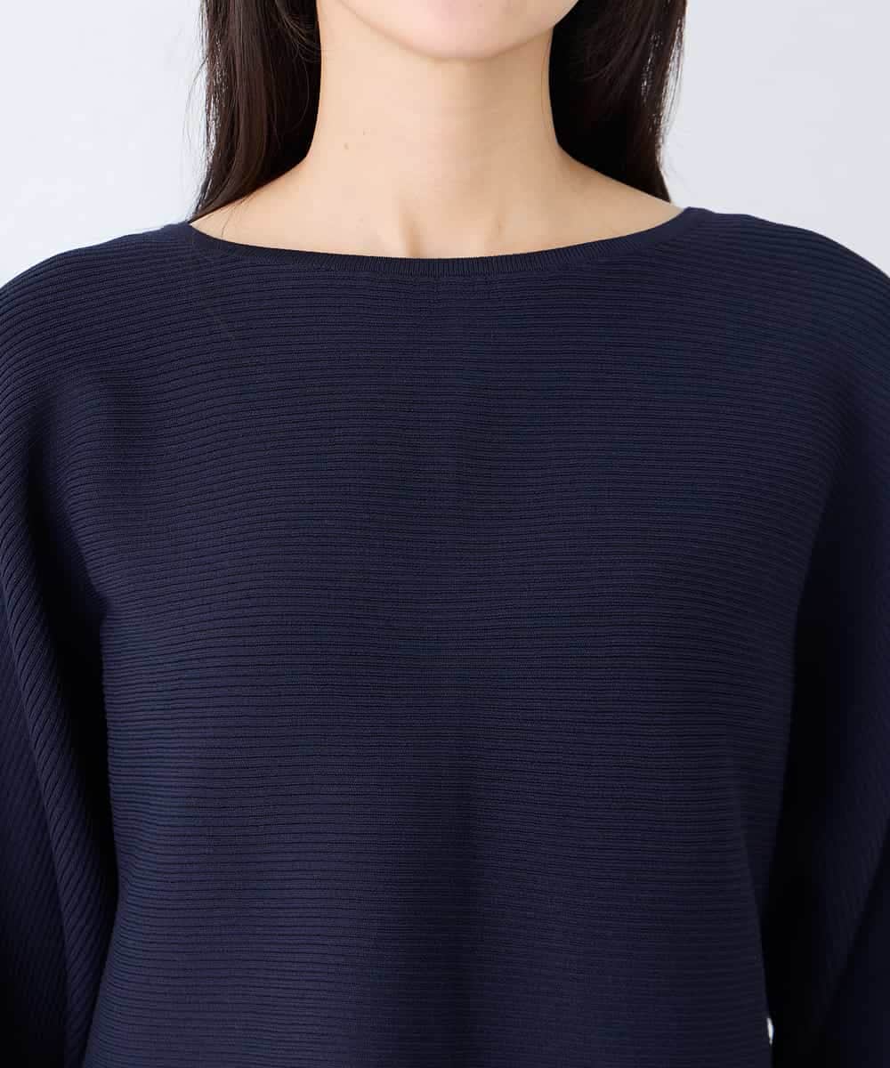 K2FFD37049 a.v.v(アー・ヴェ・ヴェ) バックパールニット コーラルオレンジ