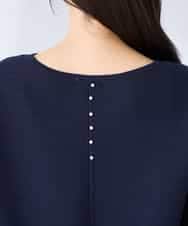 K2FFD37049 a.v.v(アー・ヴェ・ヴェ) バックパールニット コーラルオレンジ