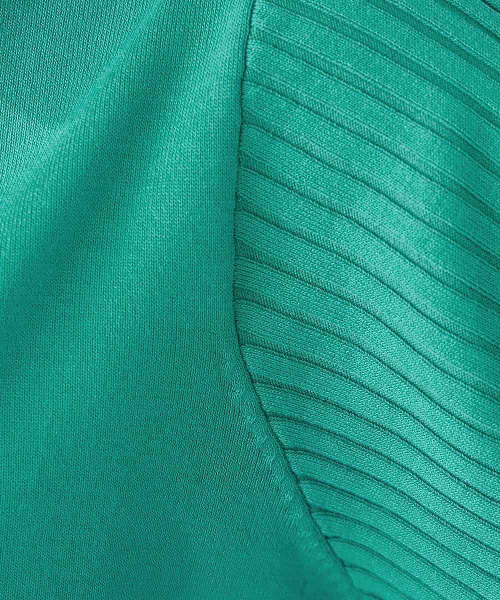 K2FGD12044 a.v.v(アー・ヴェ・ヴェ) プリーツスリーブサマーニット【接触冷感/UVカット】 ブラック