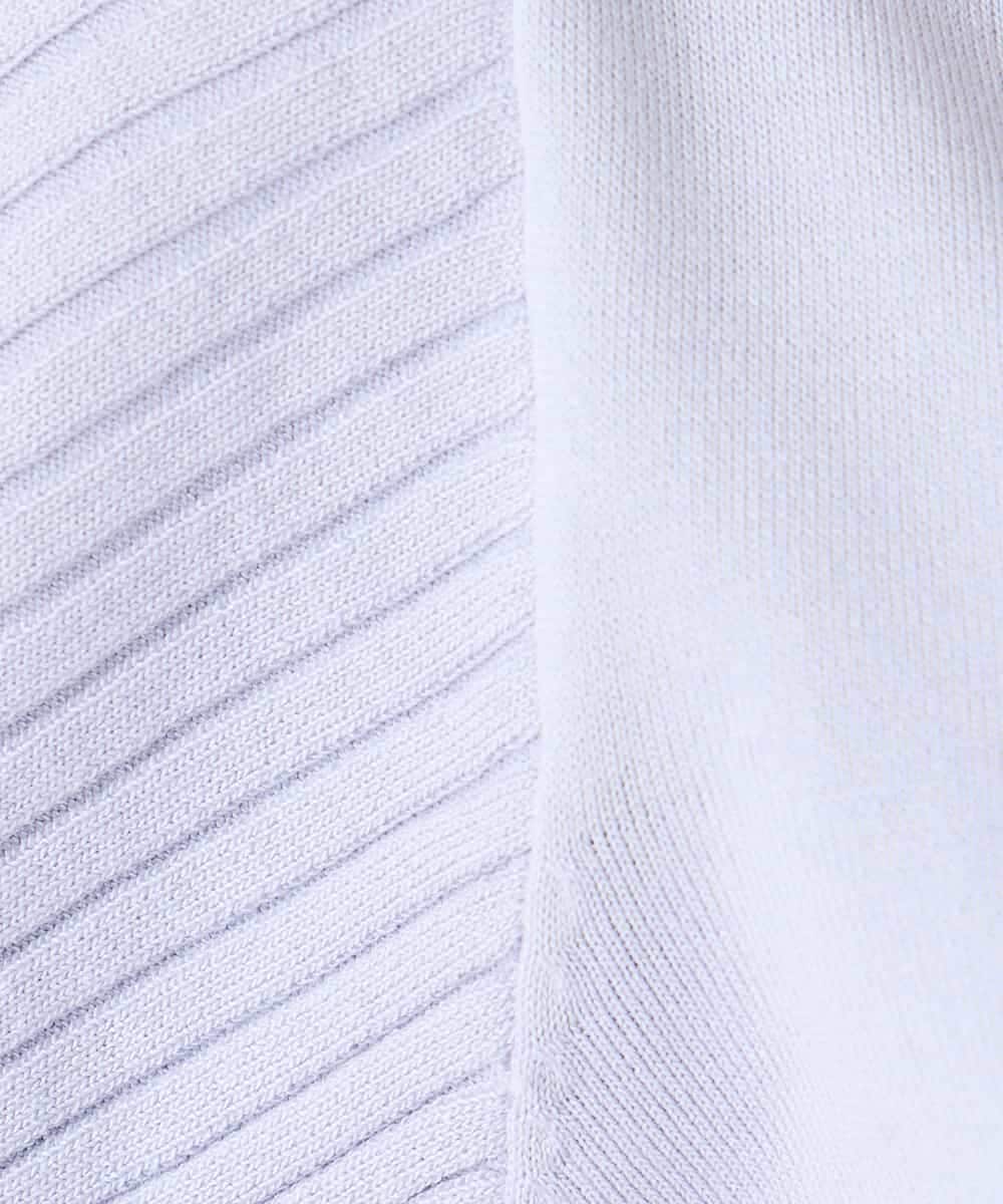 K2FGD12044 a.v.v(アー・ヴェ・ヴェ) プリーツスリーブサマーニット【接触冷感/UVカット】 ブラック