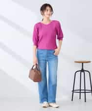 K2FGD15044 a.v.v(アー・ヴェ・ヴェ) プリーツライクサマーニット ピンク