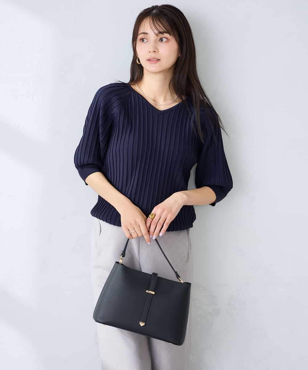 K2FGD15044 a.v.v(アー・ヴェ・ヴェ) プリーツライクサマーニット ピンク