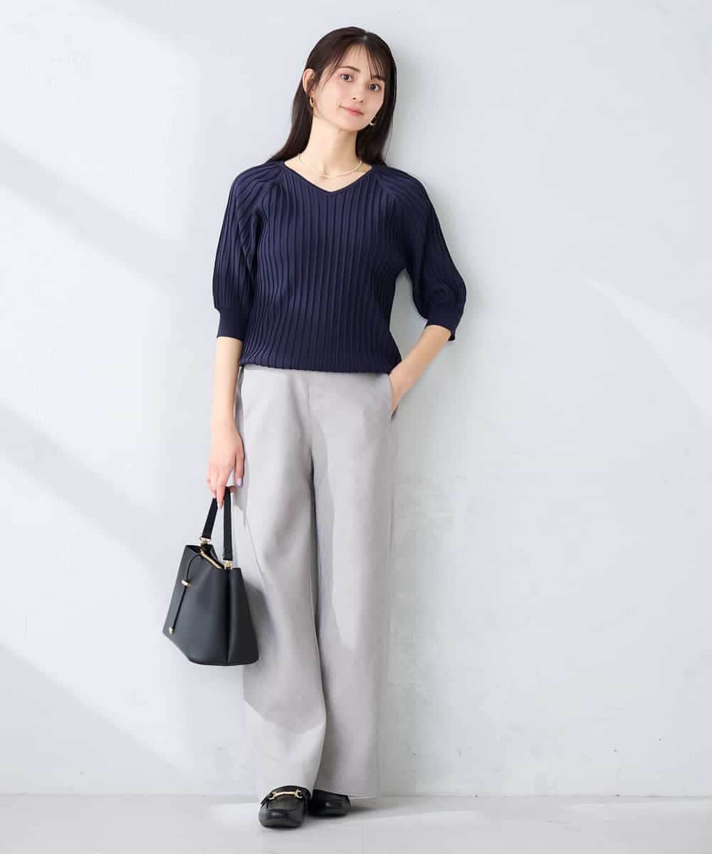 K2FGD15044 a.v.v(アー・ヴェ・ヴェ) プリーツライクサマーニット ピンク