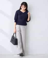 K2FGD15044 a.v.v(アー・ヴェ・ヴェ) プリーツライクサマーニット ピンク