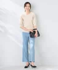 K2FGD15044 a.v.v(アー・ヴェ・ヴェ) プリーツライクサマーニット ピンク