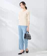 K2FGD15044 a.v.v(アー・ヴェ・ヴェ) プリーツライクサマーニット ピンク