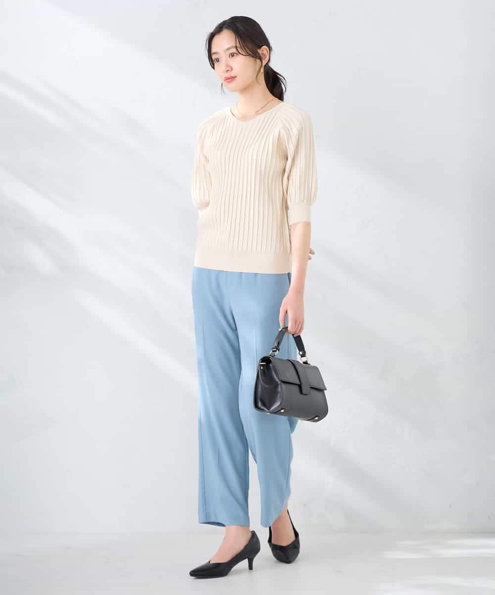 K2FGD15044 a.v.v(アー・ヴェ・ヴェ) プリーツライクサマーニット ピンク