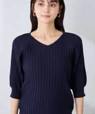 K2FGD15044 a.v.v(アー・ヴェ・ヴェ) プリーツライクサマーニット ピンク