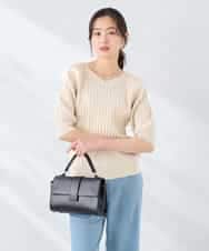 K2FGD15044 a.v.v(アー・ヴェ・ヴェ) プリーツライクサマーニット オフホワイト