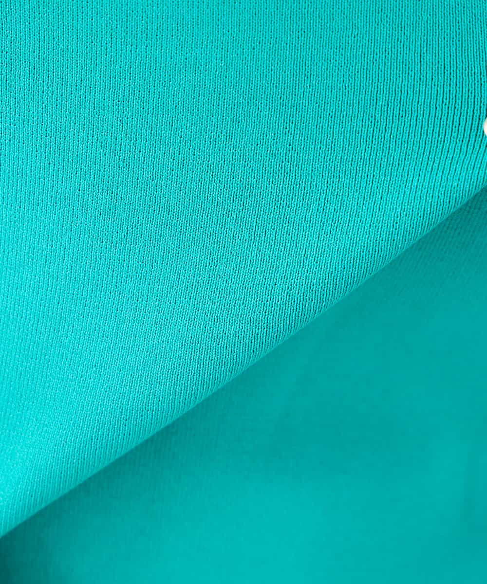 K2FGD20039 a.v.v(アー・ヴェ・ヴェ) ハーフスリーブクルーネックサマーニット【洗える/接触冷感/UVカット】 ブラック