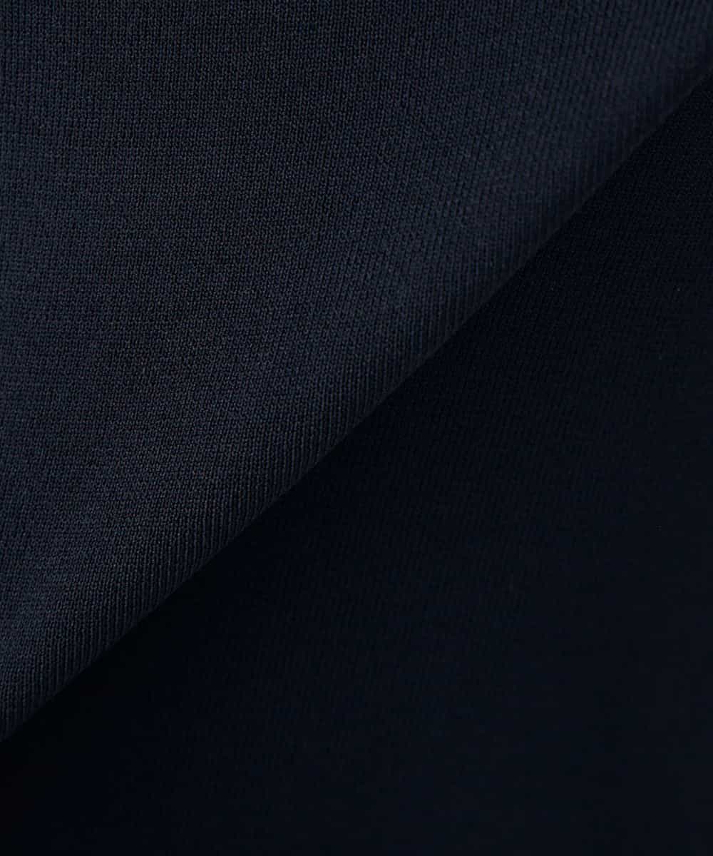 K2FGD20039 a.v.v(アー・ヴェ・ヴェ) ハーフスリーブクルーネックサマーニット【洗える/接触冷感/UVカット】 ブラック