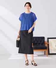 K2FGD25049 a.v.v(アー・ヴェ・ヴェ) ラメ混メッシュニット ブルー