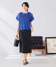 K2FGD25049 a.v.v(アー・ヴェ・ヴェ) ラメ混メッシュニット ブルー