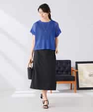 K2FGD25049 a.v.v(アー・ヴェ・ヴェ) ラメ混メッシュニット ブルー