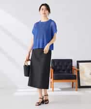 K2FGD25049 a.v.v(アー・ヴェ・ヴェ) ラメ混メッシュニット ブルー