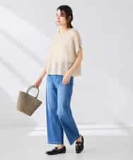 K2FGD25049 a.v.v(アー・ヴェ・ヴェ) ラメ混メッシュニット ブルー