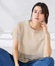 K2FGD25049 a.v.v(アー・ヴェ・ヴェ) ラメ混メッシュニット ブルー