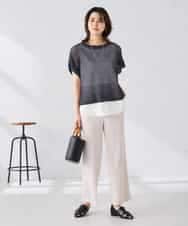 K2FGD25049 a.v.v(アー・ヴェ・ヴェ) ラメ混メッシュニット ブルー