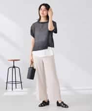 K2FGD25049 a.v.v(アー・ヴェ・ヴェ) ラメ混メッシュニット ブルー